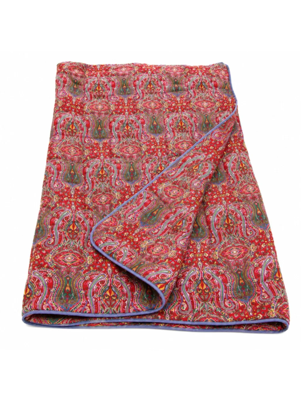 Ralph Lauren Full Queen Paisley Duvet Cover Red Beach Cottage Coastal Cotton
